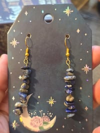 Lapis Lazuli crystal chip earrings