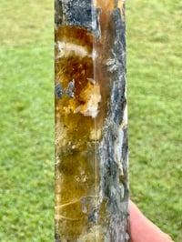 Image 13 of Yellow Fluorite And Moss Agate Obelisk #1169