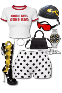 Image 3 of Retro Polka Dot Baddie Shorts