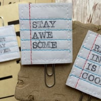 Image 3 of “School Notes” Quilted Planner Clip