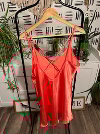 Image 2 of  Tangerine satin and slip dress