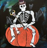 Muscle Bones as Baron Samedi - 10X10” Acrylic on Canvas