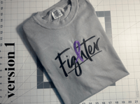 Image 3 of Fighter Embroidered T-shirt / Custom Colors