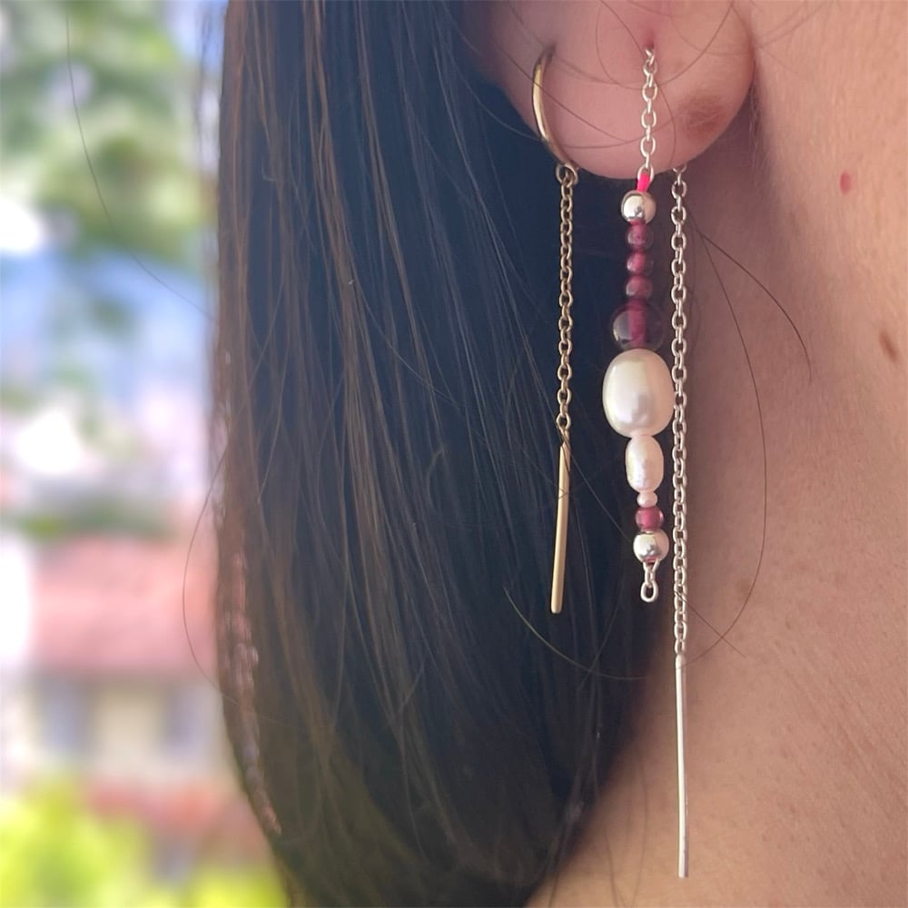 Image of Love thread earring