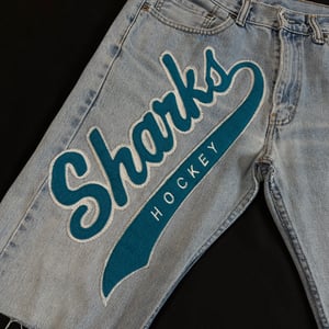 Image of San Jose Sharks NHL Denim Shorts