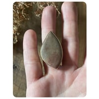 Image 3 of Grey/Red Misty Jasper Solid Brass Ring