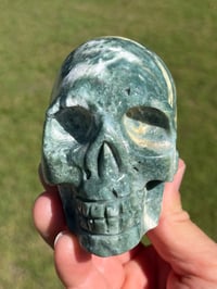 Image 3 of Ocean Jasper Skull #2177