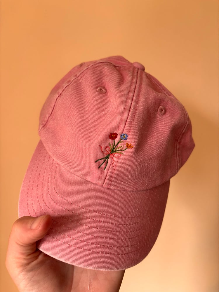 Image of Pink denim cap
