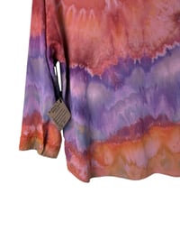 Image 7 of ♻️ UPCYCLED S Uniqlo Collar Blouse in Agate Watercolor Ice Dye