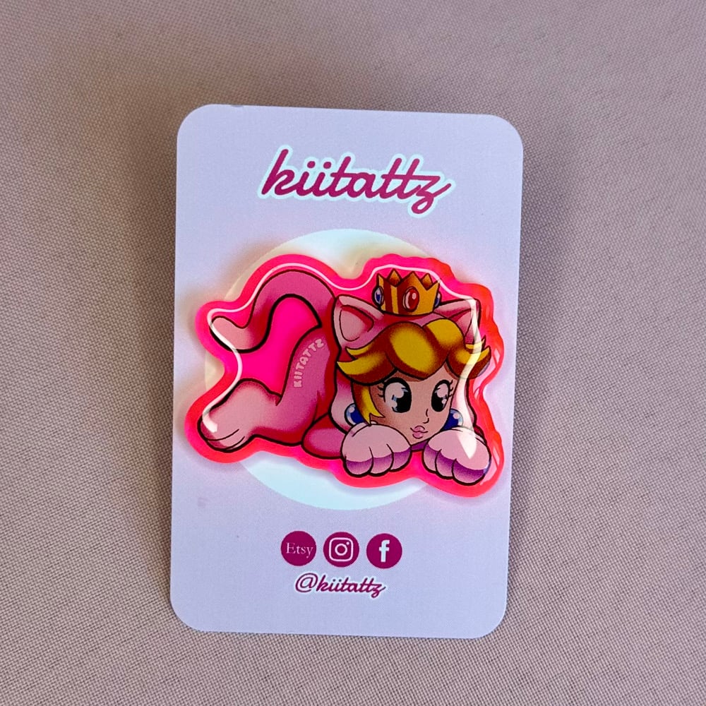 Image of Cat Mario Acyrlic Pins