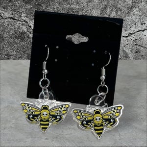 Death’s Head Moth Gloomy Earrings