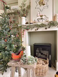 Image 2 of SALE! Frosted Foliage & Berry Candle Ring