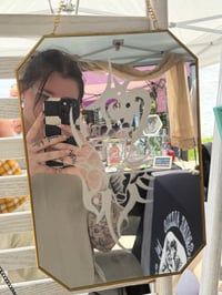 Image 2 of Gold hanging mirror 