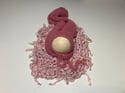 Raspberry Pink Newborn Bonnet Wrap With Dusty Rose CURLY Layer Photography Prop Set