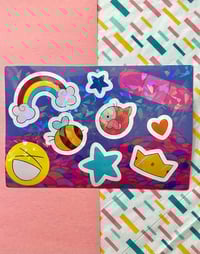 Image 1 of DSMP Inspired | Holographic Sticker Sheets