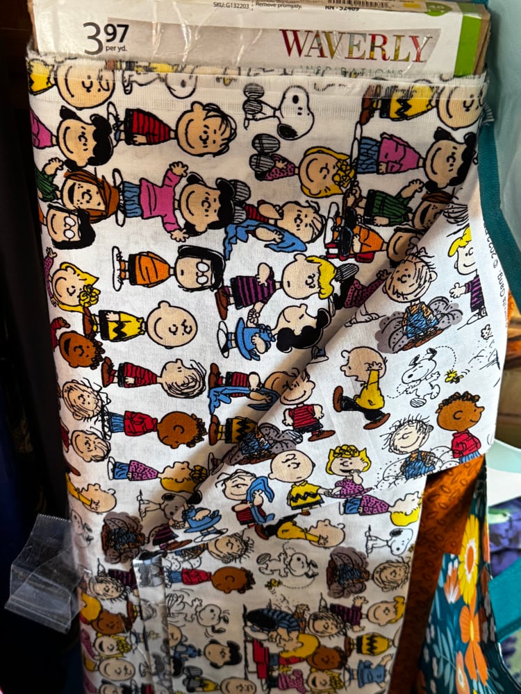 Image of Charlie Brown fabric custom made cap 