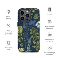 Image 21 of Art Nouveau Inspired Blue Boho Floral Tough Case for iPhone®