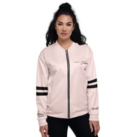 Image 1 of Unisex Bomber Jacket light pink/black