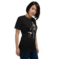 Image 12 of Antique Anatomical Illustration Human and Bird Skeleton Unisex t-shirt