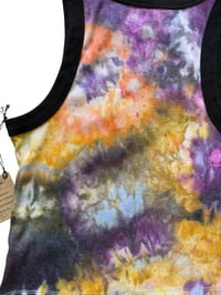 Image 6 of L Ladies Fitted Knit Contrast Tank in Bloom Watercolor Ice Dye