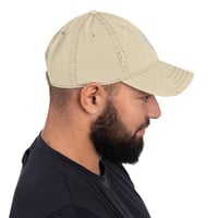 Image 3 of Distressed Dad Hat with Orthodox Cross