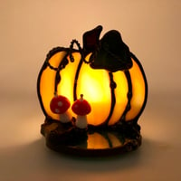 Image 2 of Iridescent Orange Pumpkin Candle Holder 🎃