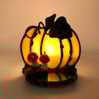 Image 2 of Iridescent Orange Pumpkin Candle Holder 🎃
