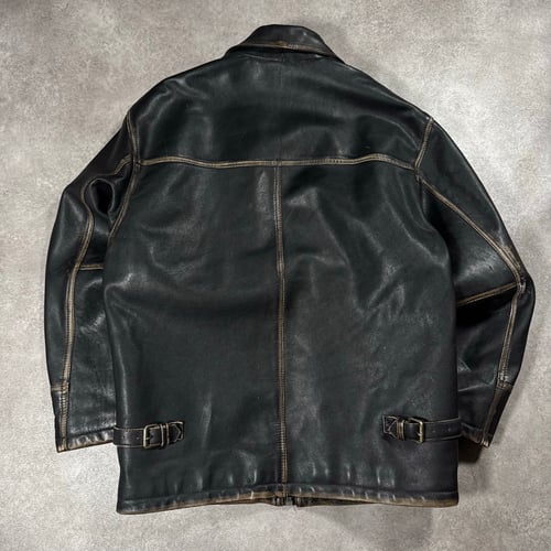 Image of 1990s Bomb Boogie Heayweight Leather Jacket, Size Large
