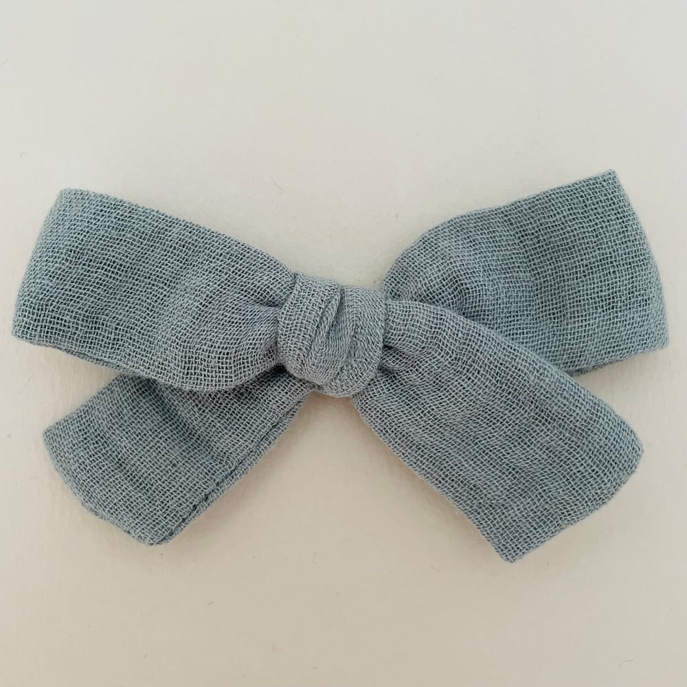 Image of Barrette Bertille double gaze sauge