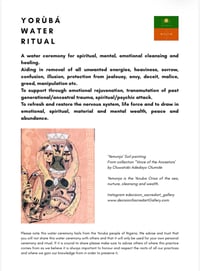 Water Cleansing Ritual (Yorùbá)