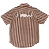 Image 2 of '17 Supreme Denim Stripe Shirt - M