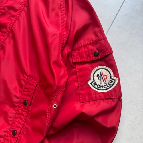 Image of Moncler Nylon Hooded Jacket, Size Medium