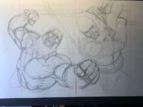 Image of POWER MAN:TIMELESS #1 pages24-25 original art