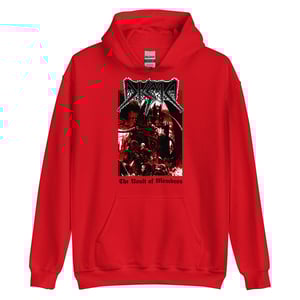 Image of DISMA - THE VAULT OF MEMBROS - RED - HOODED PULLOVER SWEATSHIRT