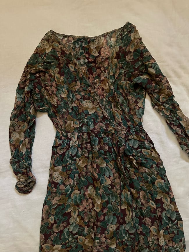 1970s Koos van den Akker chiffon low back bohemian dream dress 