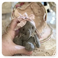 Image 4 of Etta-Mae a grey and dusty pink Handmade teacup elephant