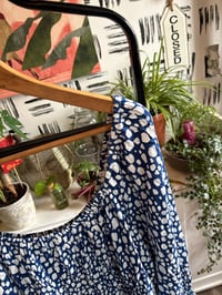 Image 2 of Off shoulder blue and white top