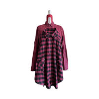 Image 1 of Reconstructed Plaid Shirt Dress – Upcycled