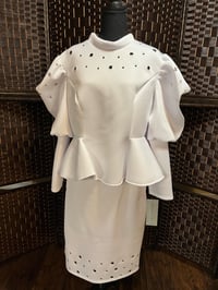 White Two Piece Dress Suit