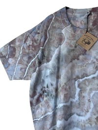 Image 4 of 2XL Adult Combed Cotton Tee in Stone Geode Ice Dye