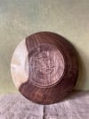 Pole Lathe Turned Black Walnut Shallow Dish