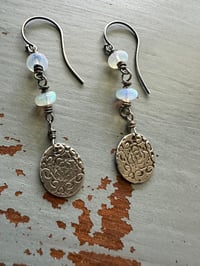 Image 14 of ethiopian opal earrings with beloved charms