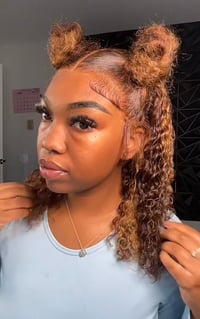 Image 2 of 16” 13x6 Deep Curly Highlighted Wig (Toyere)