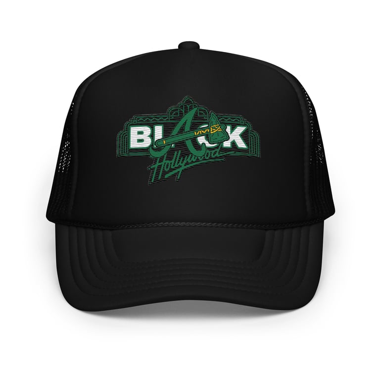 Pine green black Hollywood Foam Trucker Hat  (more colors at your request)