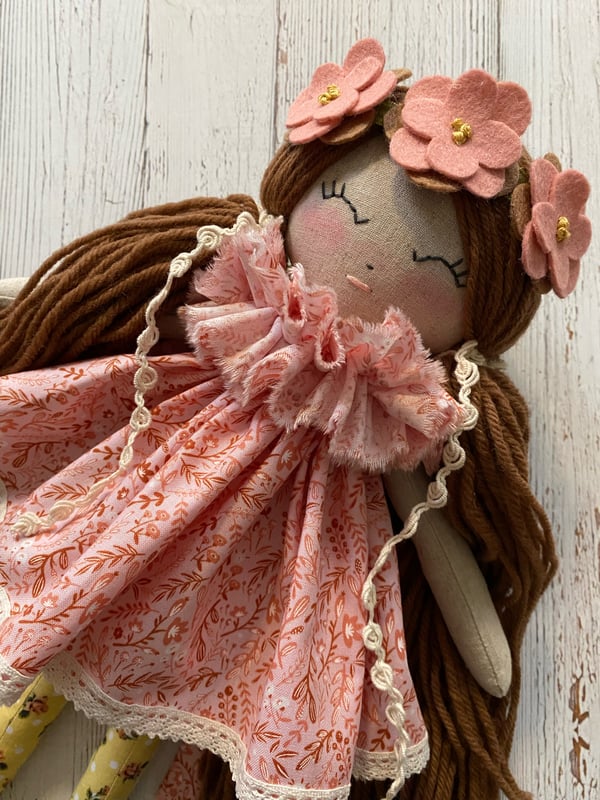 Image of Katie, Petite Doll, With Blush Dress