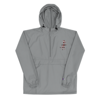 Image 2 of Embroidered Packable Windbreaker - Red