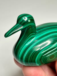Image 2 of Malachite Duck Carving | #3030