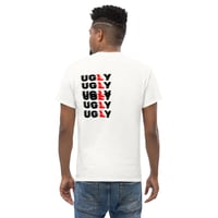 Image 2 of Ugly Glitch Pattern Unisex Tee- White/Black