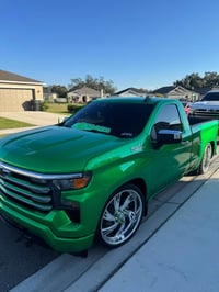 Image 1 of chrome green / chrome engrave windshield 