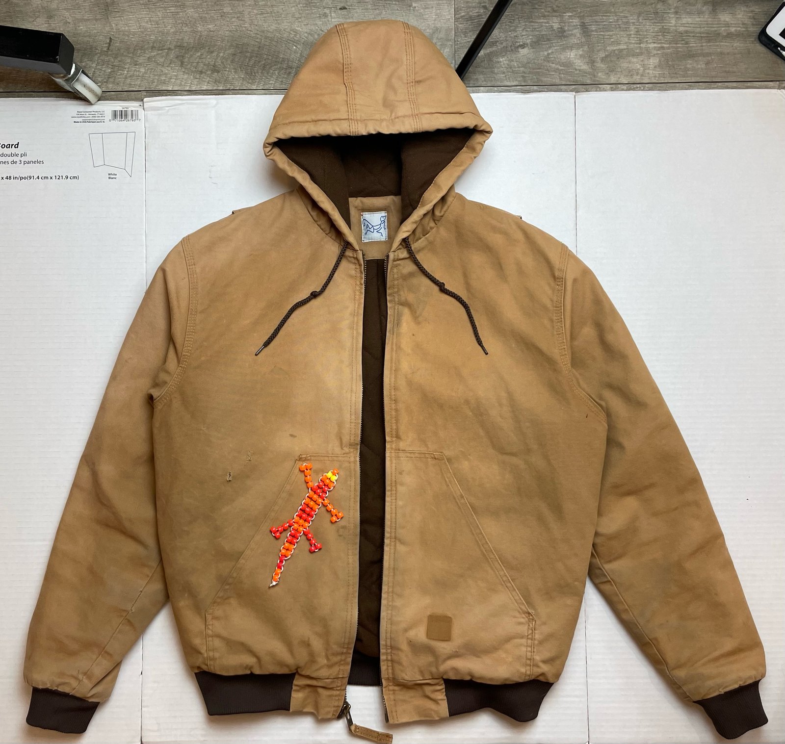 TAN BEADED LIZARD JACKET | Lizard Stuff